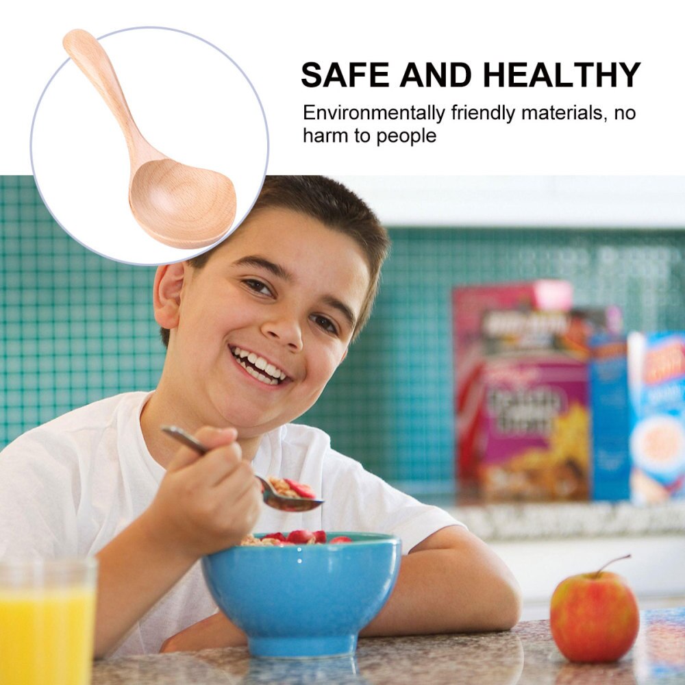 Houten Rijst Scoop Met Uitloop Japanse Stijl Pap Lepel Keuken Gebruiksvoorwerp Servies Voor Thuis Restaurant