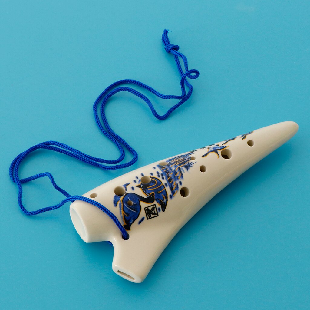 12 Holes Ceramic Ocarina Ancient Musical Instrument For Kids Adults