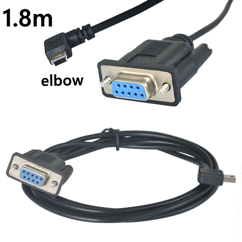 Mini usb 2.0 han til  rs232 db9 9 pin hun adapter adapter kabel 1.8m: Db -11- el