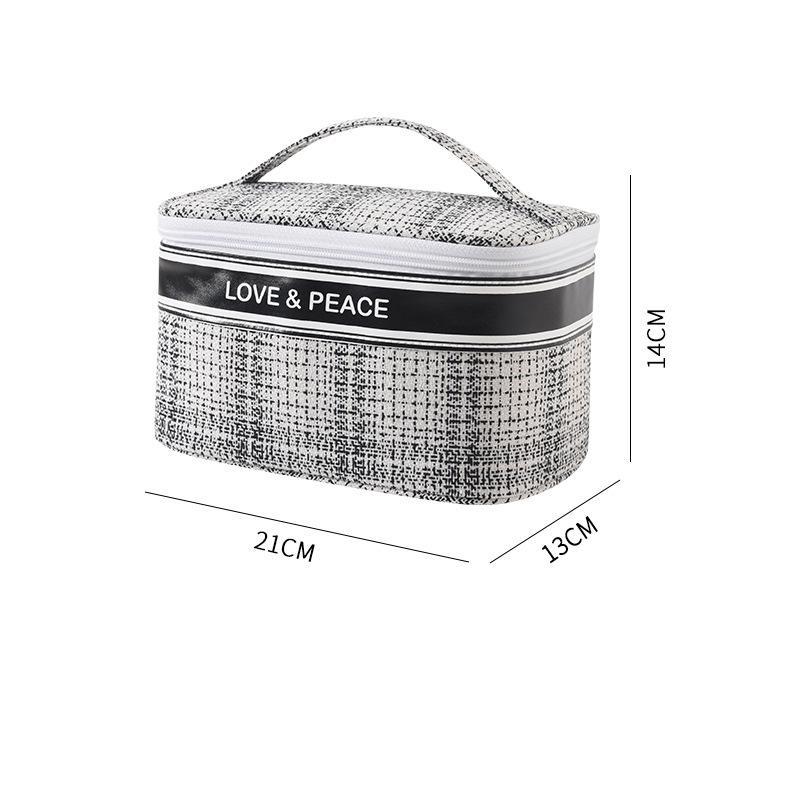 Make-uptas zomer toilettas trousse de toilette neceser mujer cosmetische tas vrouwen make-updoos met grote capaciteit: Wit
