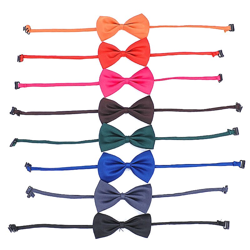 Corbatas de mariposa para hombre y niña, pajarita para boda para , accesorios de lazo liso caramelo,