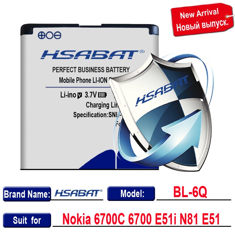 HSABAT Battery for Nokia BL-4B BL-4D BL-4C BL-4CT BL-4U BL-5B BL-5BT BL-5C BL-5CT BL-5J BP-5M BP-6X BL-6Q BLC-2 BLD-3 BLB-2