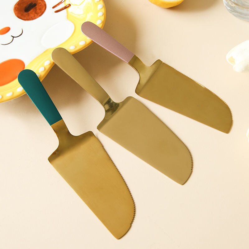Pala de Pizza de acero inoxidable para pastel, mantequilla, queso, helado, cortador de postres, pala para pastel, ayudante de comida