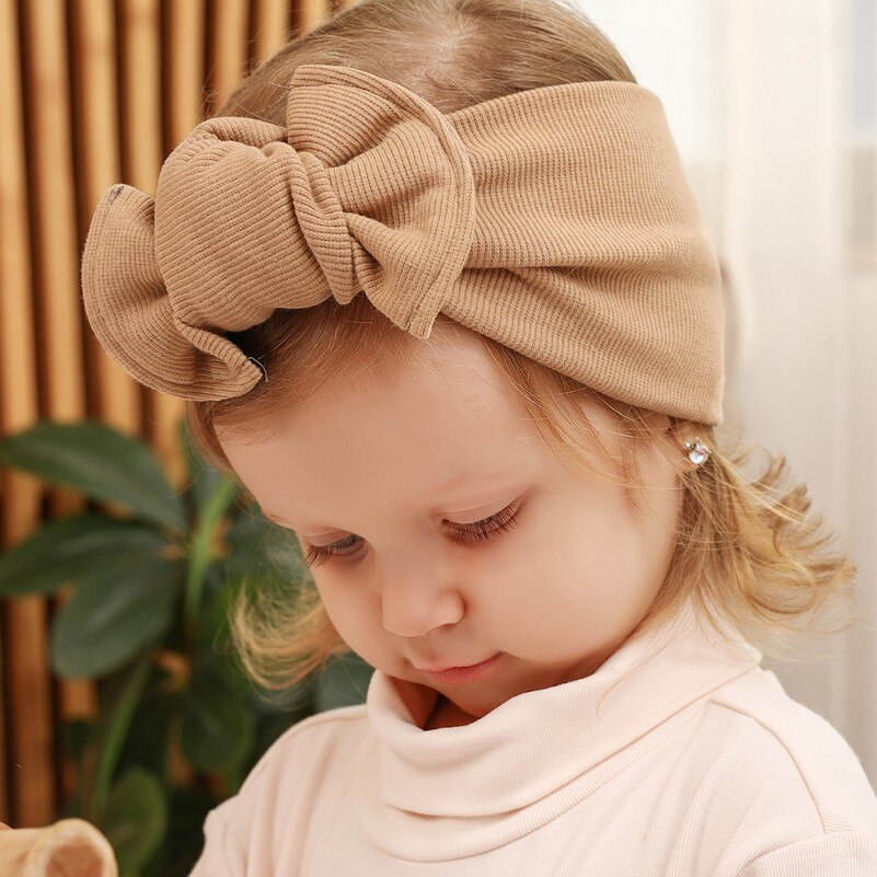 18 teile/los oben Knoten Bogen Stirnband Baby BöGen Stirnband Chaotisch Bogen Headwraps Baby Haar-accessoire