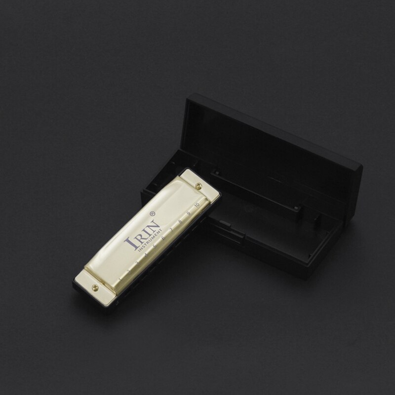 Irin 10 Gaten 20 Tone G Sleutel Harmonica Blues Muziekinstrument Diatonische Harp Met Opbergdoos