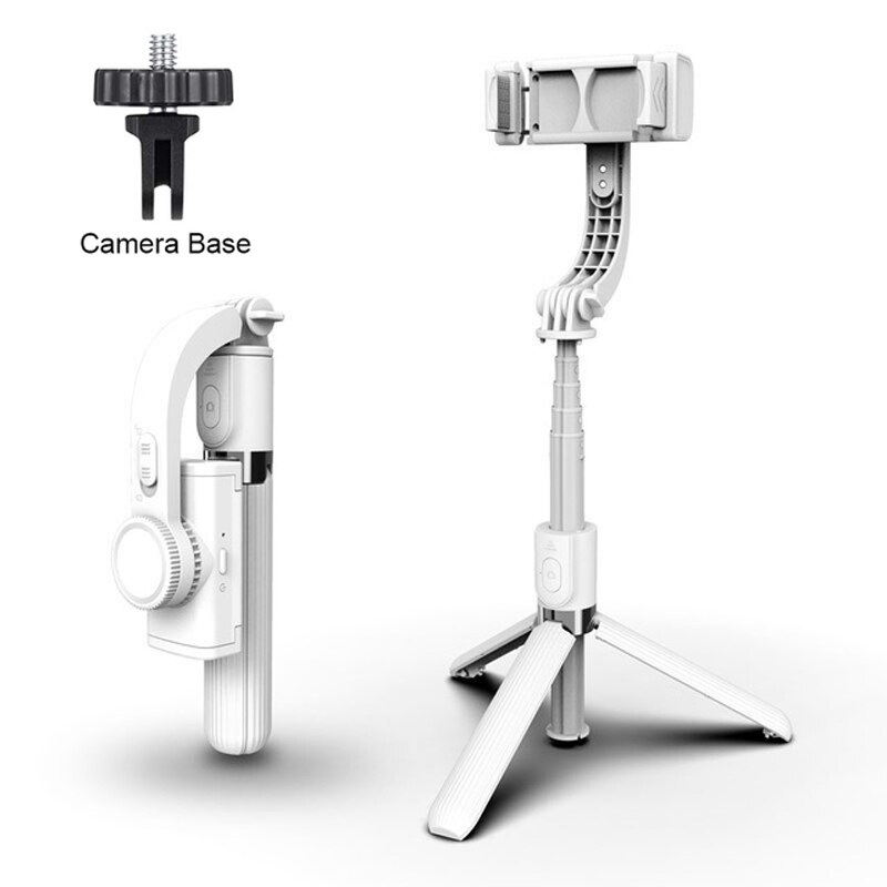 Gimbal Stabilizer Voor Mobiele Telefoon Mobiele Mobiele Smartphone Actie Camera Cam Handvat Grip Selfie Stick Video Statief Telescopische: Style B White