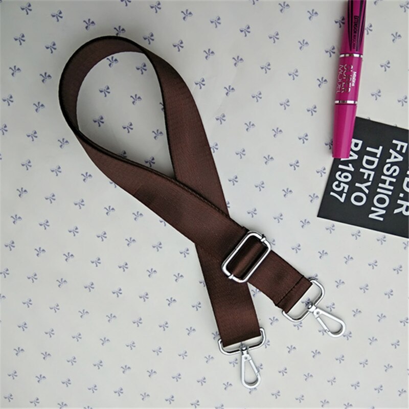 Nylon Shoulder Strap Bag for Mens Computer Handbag Briefcase Crossbody Belt Bag Accessories Adjustable Bag Strap Handles W228: A-silver