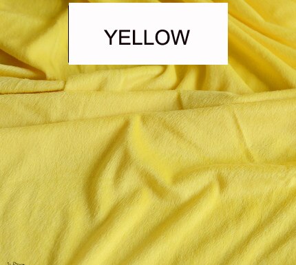 Tissu Velboa brossé en Polyester Super doux, boucle en tricot velours, peluche court pour jouet: YELLOW