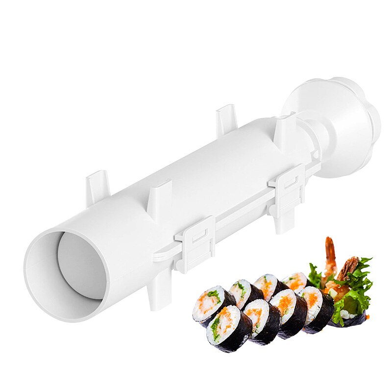Sushi tarvikkeet setti valmistaja riisi muotti tarttumaton vihannesten liha käärittävä työkalu diy kit keittiötarvikkeiden valmistus onigiri laiva eu:sta: Valkoinen -1 kpl