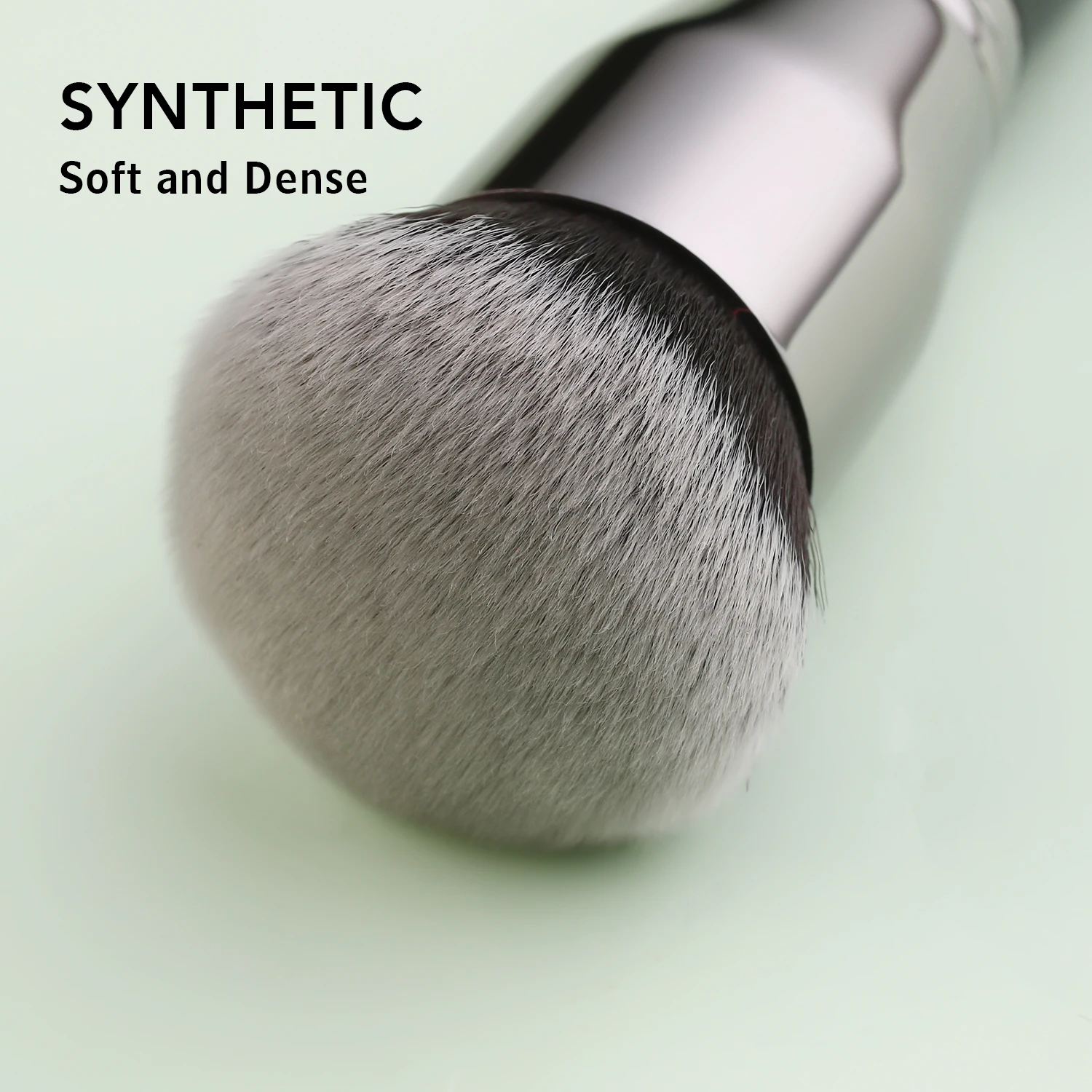 Brocha de maquillaje para base negra, brocha de maquillaje para base en crema, brocha grande para base, herramienta de maquillaje facial de pelo sintético