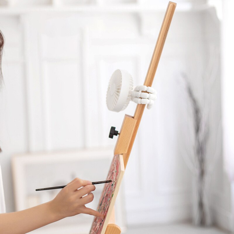 Portable Tripod Fan Air Cooler Fan Rechargeable Mini Fan Cooling 3-speed Adjustable Fan With1800mAh Battery For Travel Home