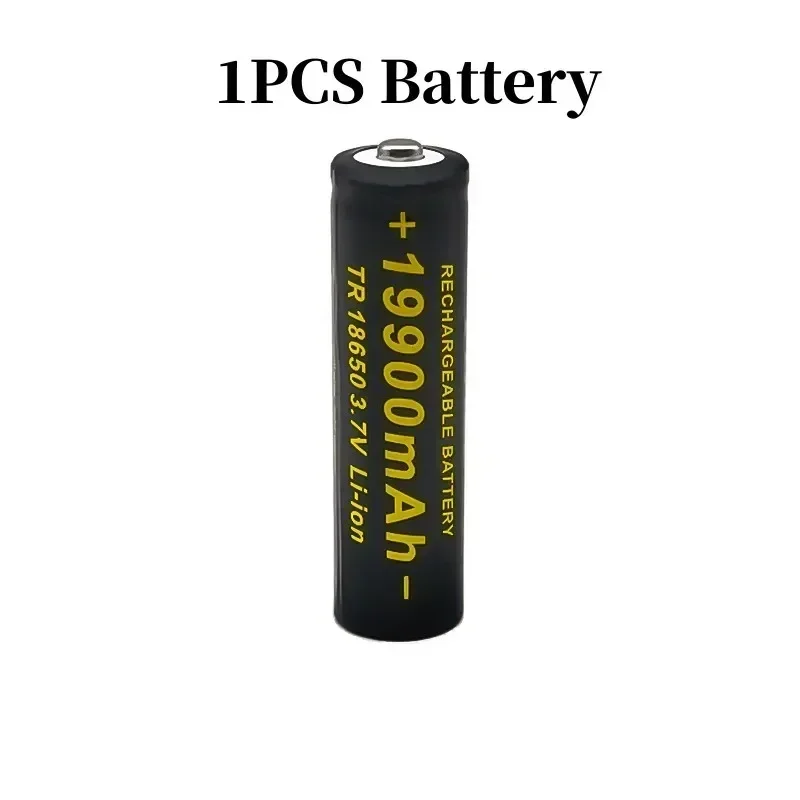 100% 18650 Lithium Batteries Flashlight 18650 Rechargeable-Battery 3.7V 19900 Mah for Flashlight +201 charger: Gold