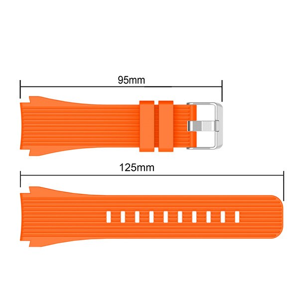 Galaxy 46mm watchband Replacement silicone strap For Samsung Gear S3 22mm sport wristband For Samsung Galaxy 46mm SM-R800 watch: Orange / Samsung Gear S3