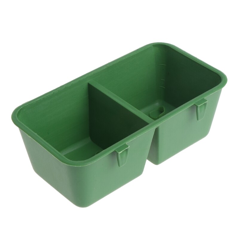 Double Bowl Bird Feeder Cage Dual Water Drink Eating Device Parrot Pigeon Trough