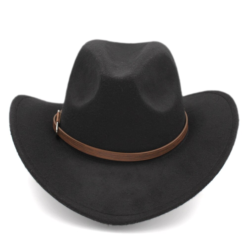 Mistdawn dla obu płci zachodniej kowbojski kapelusz za hodowcę bydła kowbojka jazda czapka czapka z szerokim rondem w/brązowy skórzany pasek zespół rozmiar 56- 58 cm