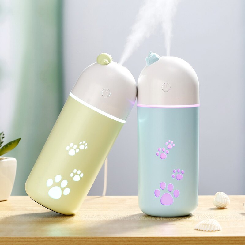 Auton ilmanraikastin kissan ilmankostutin ultraääni usb mini eteerinen öljy diffuusori led valo toimisto kodin ilmanpuhdistin sumukone