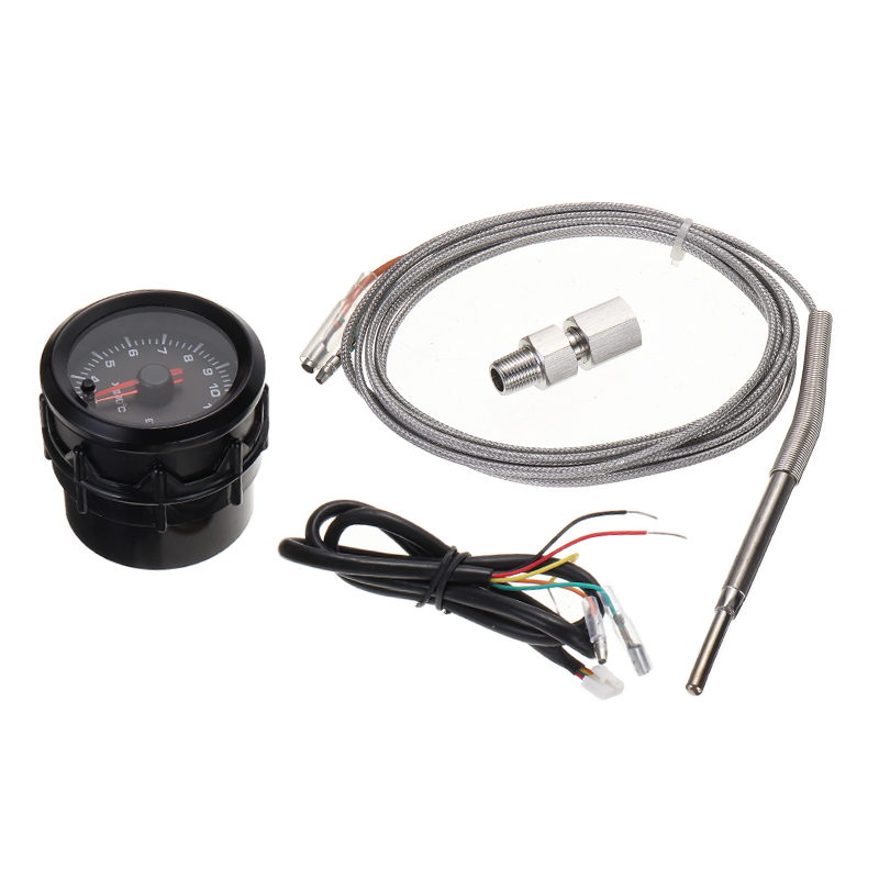 1pc 52mm wskaźnik temperatury spalin 7 kolor światła z funkcją szczytową 300-1300C EGT czujnik miernik miernik samochodowy akcesoria