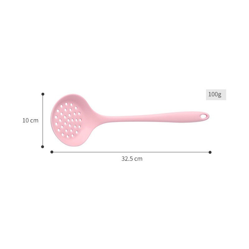 1PC Pink Cooking Kitchenware Silicone Tools Heat-Resistant Spatula Spoon Shovel Turner Strainer Kitchen Utensil Dishwasher Safe: Pink Strainer