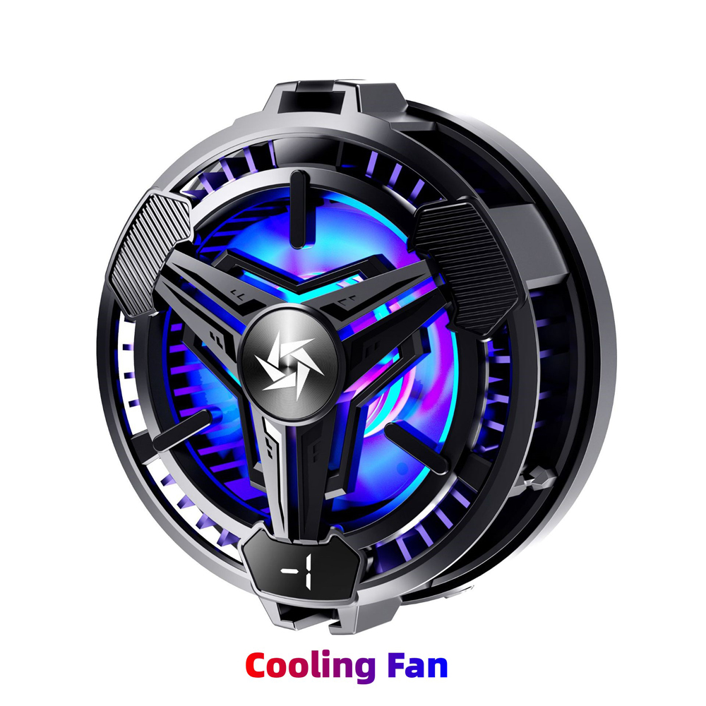 Cooling Fan For Steam Deck/Game Console/Mobile Phone/Pad Easy Install With Temperature Display: black