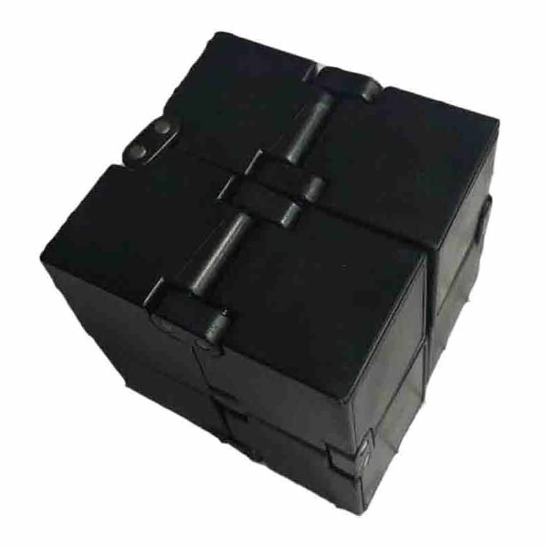 Creatieve Kantoor Infinity Cube Magic Cube Met Deksel Cubic Puzzel Kubus Decompressie Autisme Speelgoed Voor Stress En Angst Relief: Black