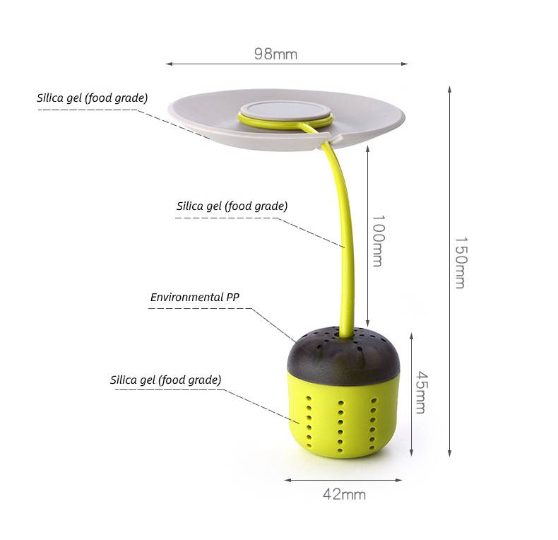 Tea Bag Food Grade Leaf Herbal Spice Filter 1 Pcs Penguin Shape Tea Infuser Strainers Filter Loose Silicone Koreanstype: Green
