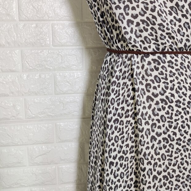 Black and white leopard print silk double Joe 100% silk fabric silk dress shirt fabric soft comfortable