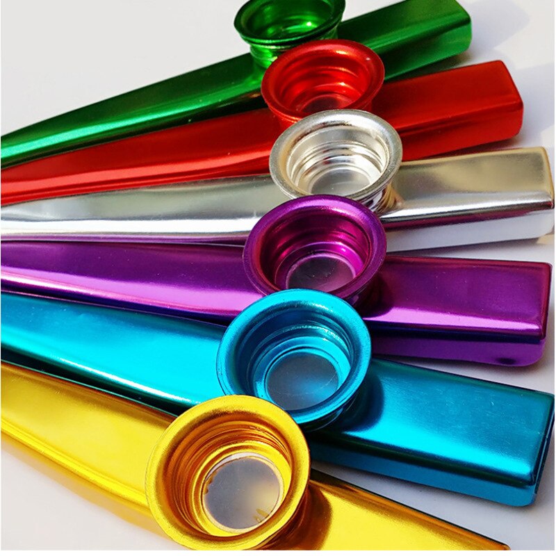 1pc Metal Kazoo Funny kazu Harmonica Colorful Beginners Children Adult Party Musical Instrument Kids Toys Christmas