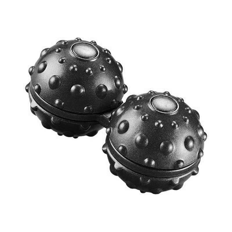 Bolas Mágicas de metal antiestrés para niños y adultos, juguetes educativos sensoriales de descompresión, bolas de masaje creativas con bolsa: Negro