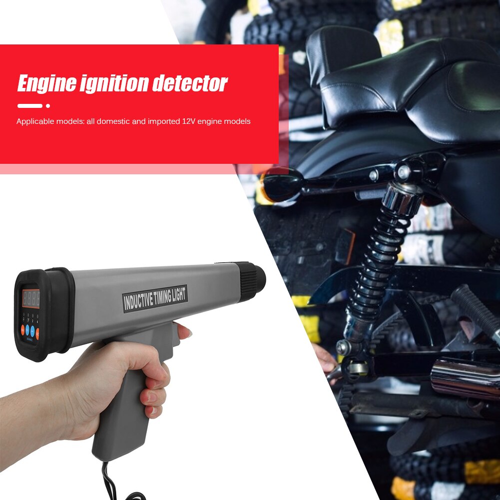 12V Durable Digital Inductive Timing Light Practical Multi-functional Engine Ignition Timing Detector