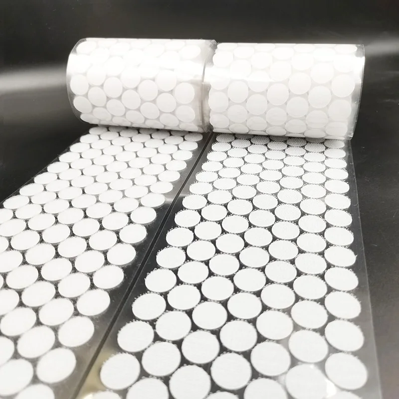 100 paar selbstklebende, weiße, transparente klettpunkte mit starkem kleber, rundes klettband, 10/15/20mm stück: 60mm / Weiß