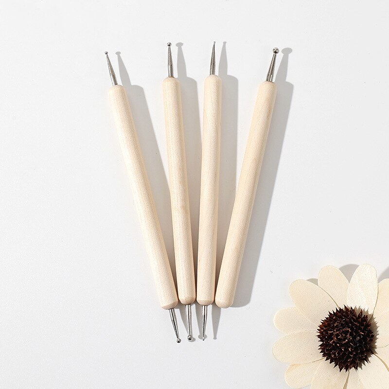 4 typer leire keramikk verktøy modellering små figurer pakke med polymer keramikk skulptur verktøy