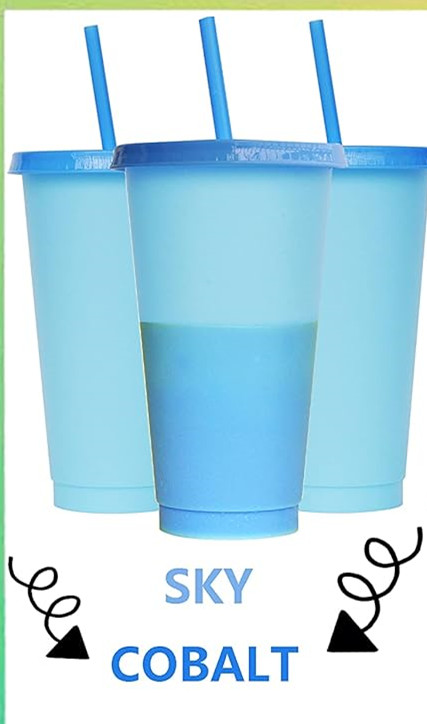 1pc søde plastikkrus med låg og sugerør til iskaffe, genanvendelige i 24 oz farver, til voksne, børn, kvinder, fester