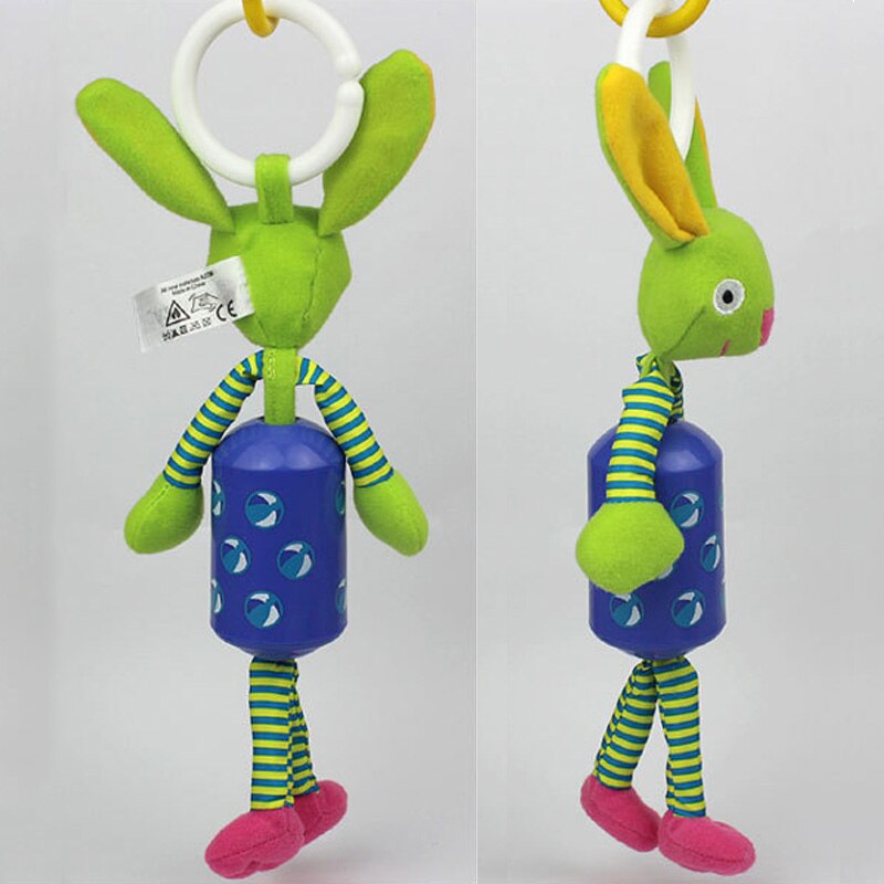 Wózek dziecięcy grzechotka pluszowy lew królik jeleń słoń noworodek wiszący grzechotka kółko dzwon miękki kojec łóżko wózek