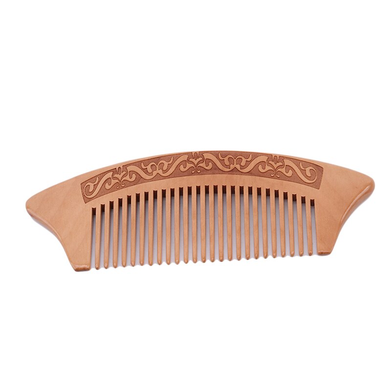 Best Selling Peach Wood Comb Wooden hair comb Natural Bamboo Comb-Anti Static Flower-Fine Tooth for Hair,Beard, Mustache: Princess comb