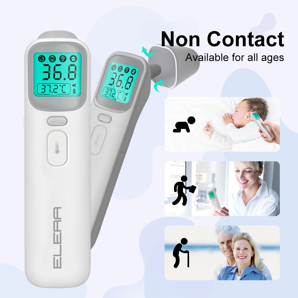 ELERA pas cher thermomètre infrarouge numérique compteur de température Instrument sans Contact IR adulte/bébé Termometro