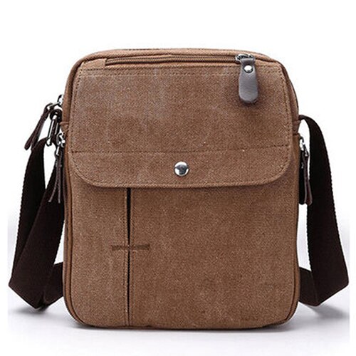 SANWOOD Waterproof Shoulder Bag Classic Brand Travel Vintage Messenger Bags Casual Crossbody Bag Handbag Tote: Coffee