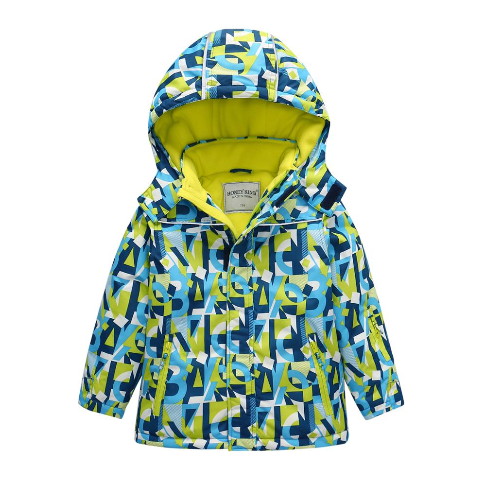 HONEYKING-ropa de esquí para niños, abrigo cálido de invierno a prueba de viento, impermeable, chaqueta de esquí para acampar, ropa de snowboard, prendas de vestir: Style B / 128