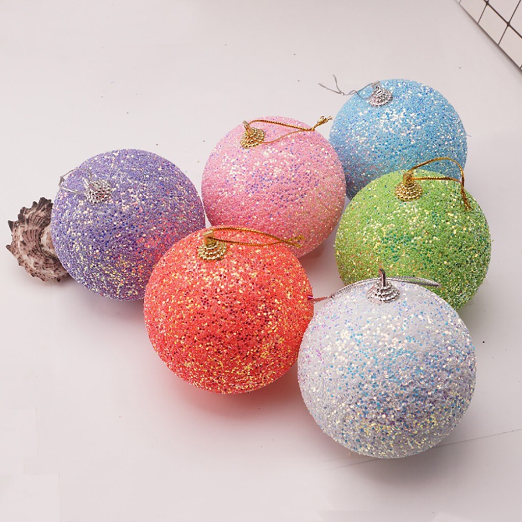 La palla di natale rotonda brilla con decorazioni natalizie per le palle di decorazioni per alberi di natale per feste di famiglia di natale