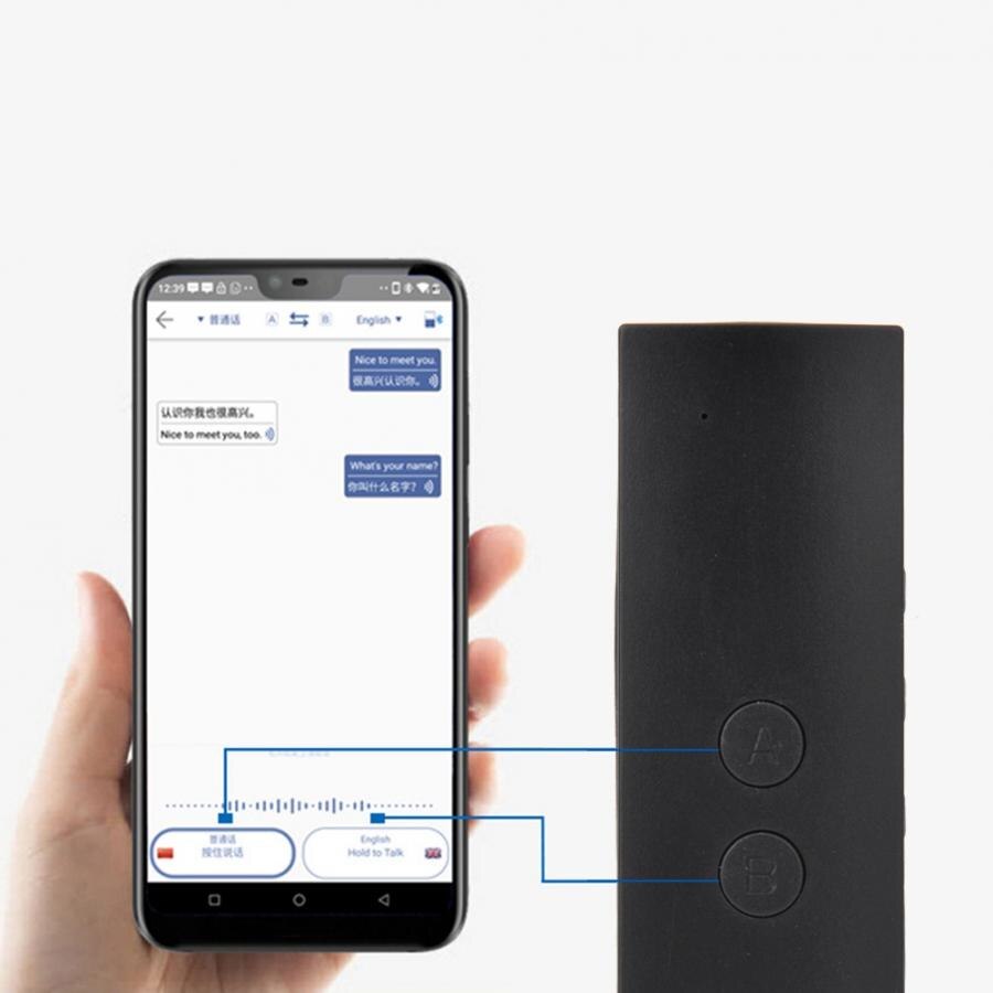 Traductor de voz inteligente portátil T6, traductor de voz inteligente en tiempo Real en dos direcciones, multilenguaje, Bluetooth inalámbrico, traductor de interpretación, producto en oferta