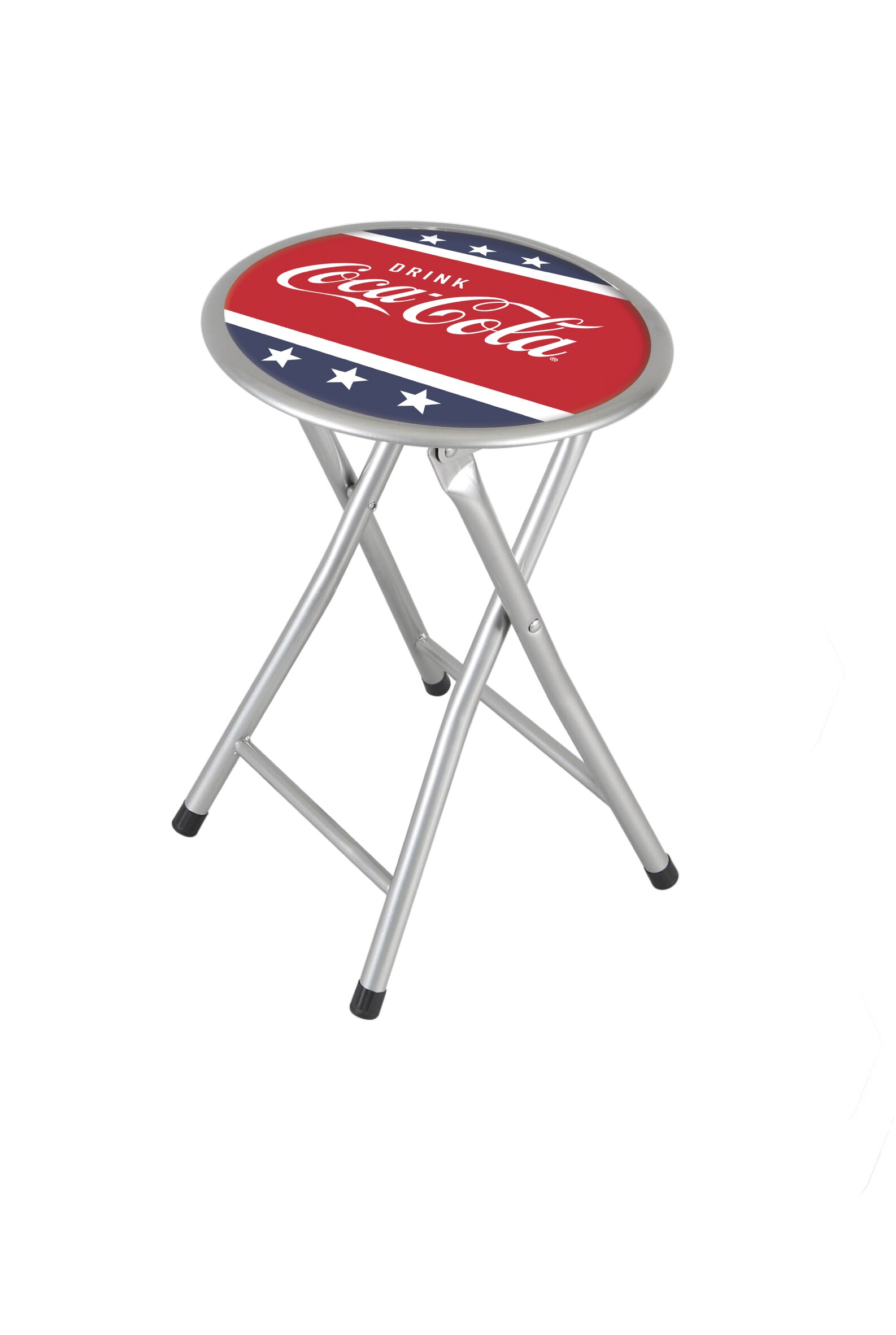 thesecrethome.es Taburete Plegable - Coca-Cola – 44x45x79cm – Decoración Salón Habitación Oficina (Rojo Cocacola Simple): Estrellas