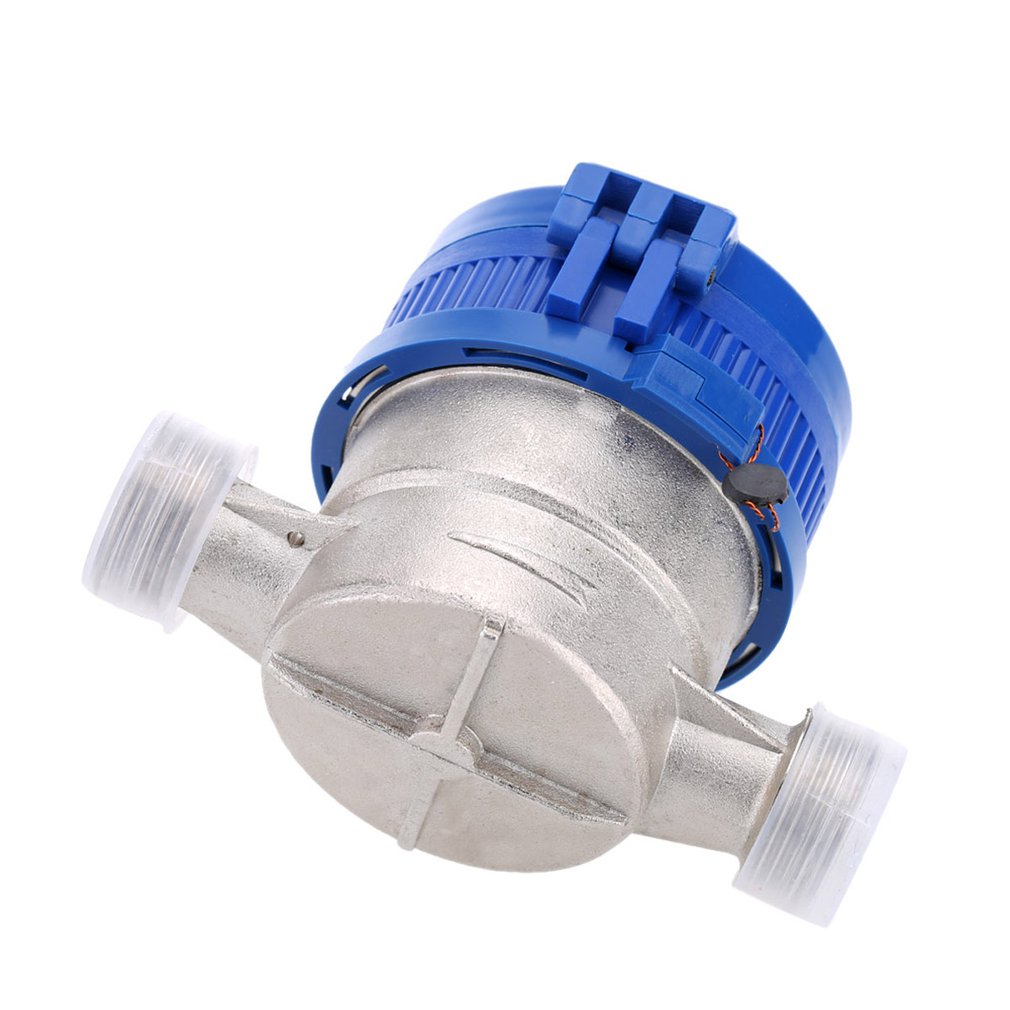 TS-S300E 15mm 1/2 inch Cold Water Meter for Garden & Home Using with Free Fittings Using 360 Adjustable Rotary Counter