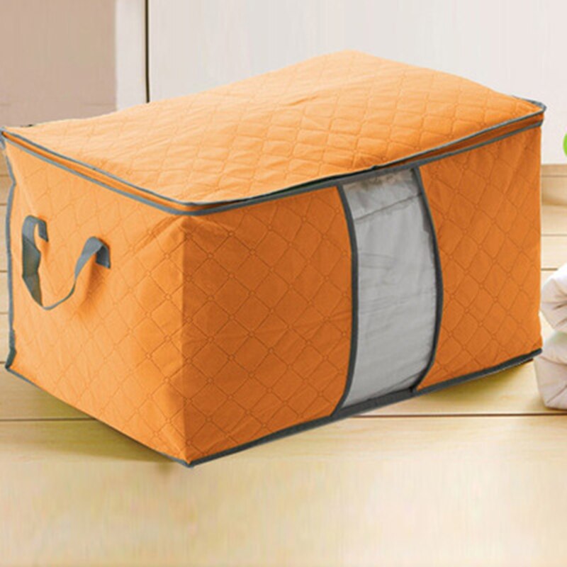 Quilt tæppe holder støvtæt lynlås taske garderobe spar plads organizer non-woven opbevaring stof boks stor kapacitet tøj kuffert