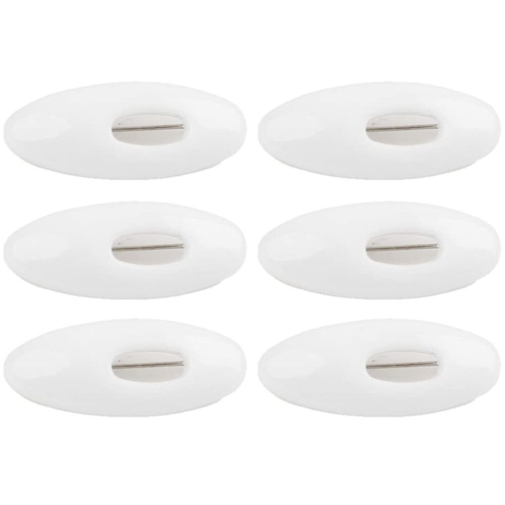 6 pièces Hijab épingles de sûreté en plastique épingle de sûreté pince musulman Hijab verrouillage écharpe boucle multi-usages vêtements épingles à coudre pour les femmes: 6pcs white