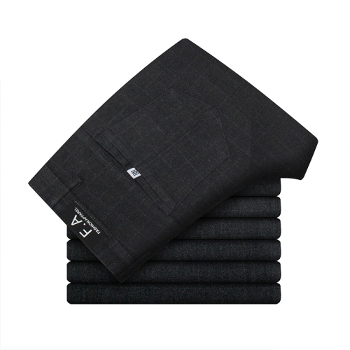 YASUGUOJI Herren Kleid Hosen Formale Hosen Dünne Klage Plaid Hosen Geschäft lässig Plus Größe Hochzeit Schlauch Anzüge Männer Hosen: Schwarz 6638 / 31