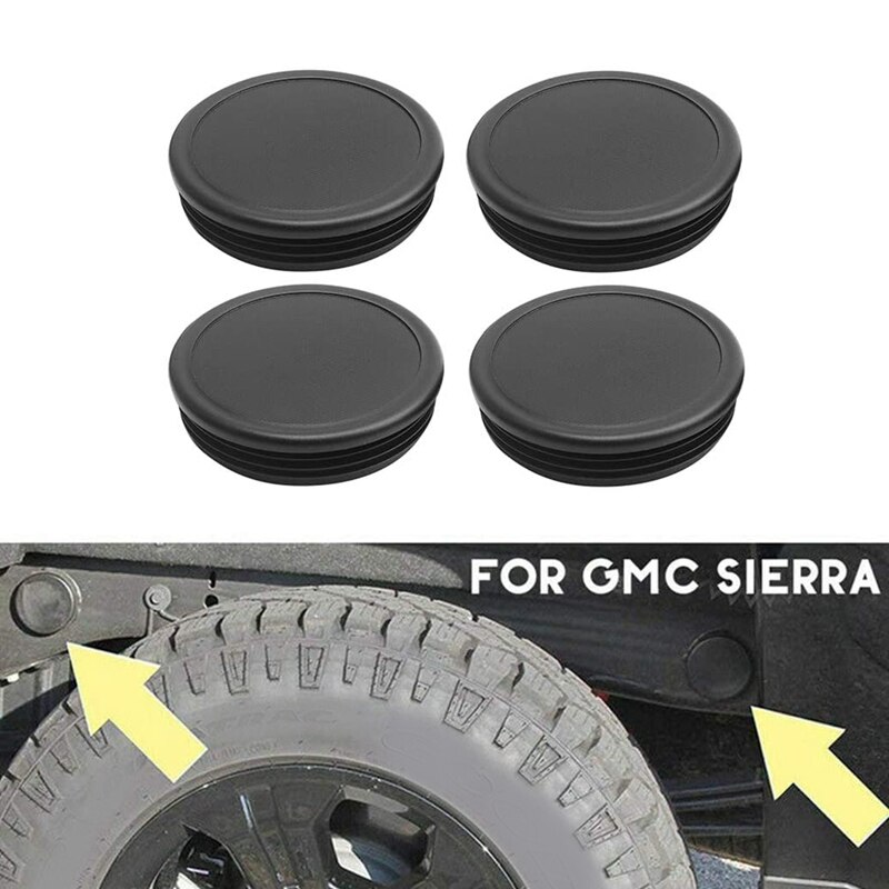 4Pcs Rear Wheel Well Cab Frame Holes Plugs for 2001 GMC Sierra & Chevrolet Chevy Silverado - 2500 Truck Accessories