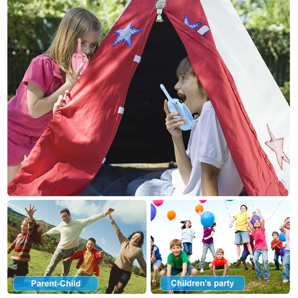 2pcs Outdoor Walkie Talkie Wireless For Children Strong Signal Flashlight Usb Rechargeable Walkie Talkie