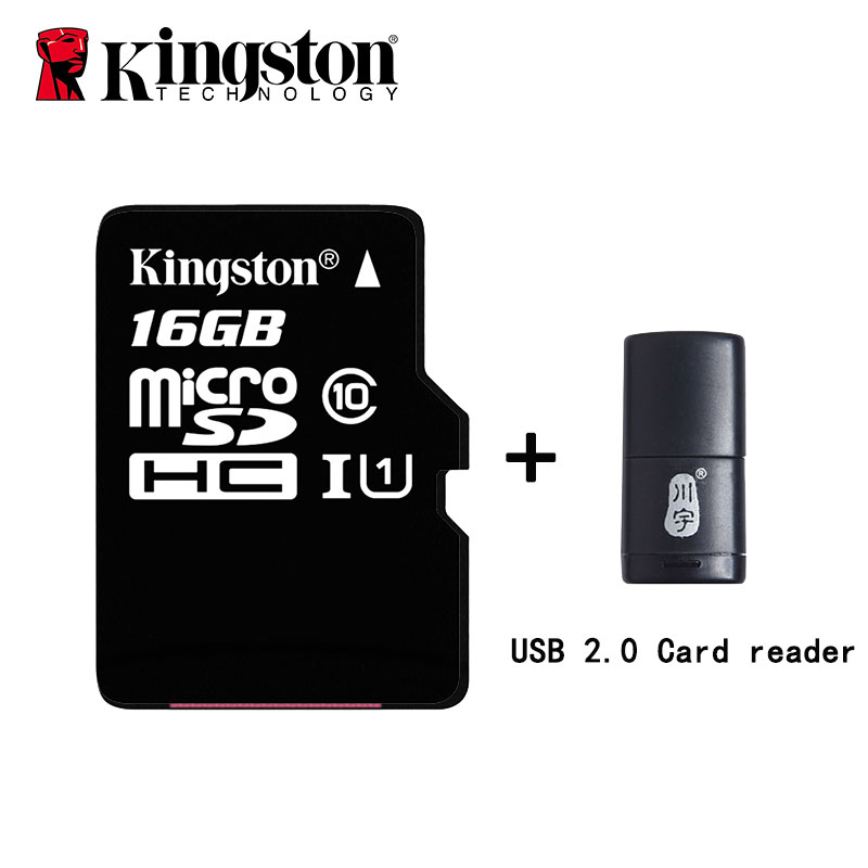 Oryginalny Kingston karta MicroSD karta pamięci Flash 64GB 128G 32GB 16G Class10 TF karty microSDHC microSDXC micro sd 8GB do telefonu: 16G-C286