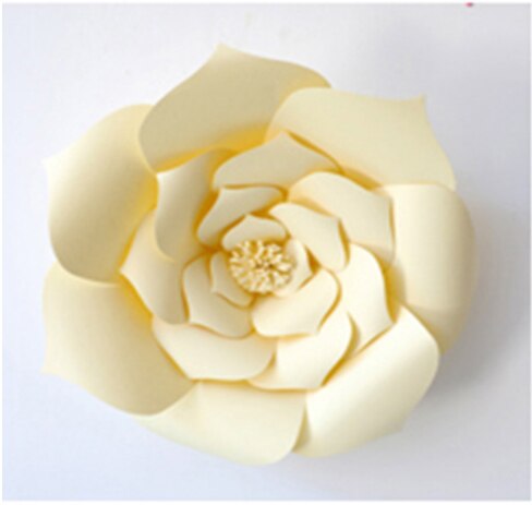 Baby shower 30cm vägg bakgrund blommor papper blommor bröllop dekoration diy konstgjord blomma ros papper hantverk bröllop blomma: 30cm beige