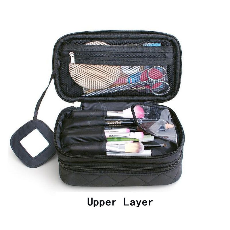 Soomile kupplungen kosmetik taschen frauen nylon make-up Veranstalter Reise make up Lagerung Fall Schönheit neue Toiletry Tasche mit Spiegel