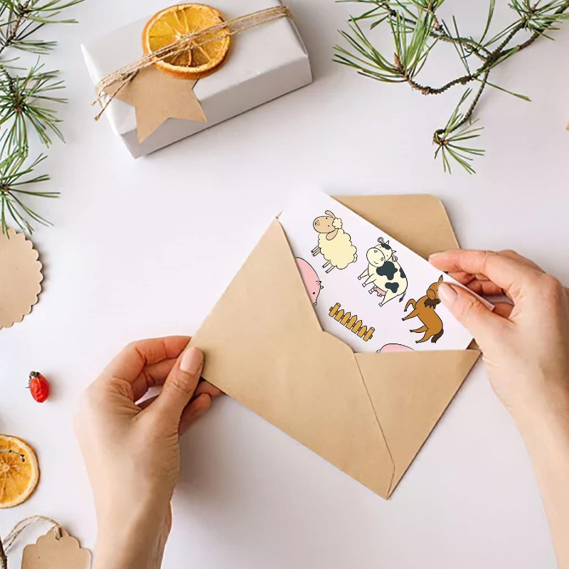 1 vel decoratieve duidelijke stempels plastic stempels boerderij dier siliconen stempel filmframe transparante zegel stempels voor cadeau fotoalbum